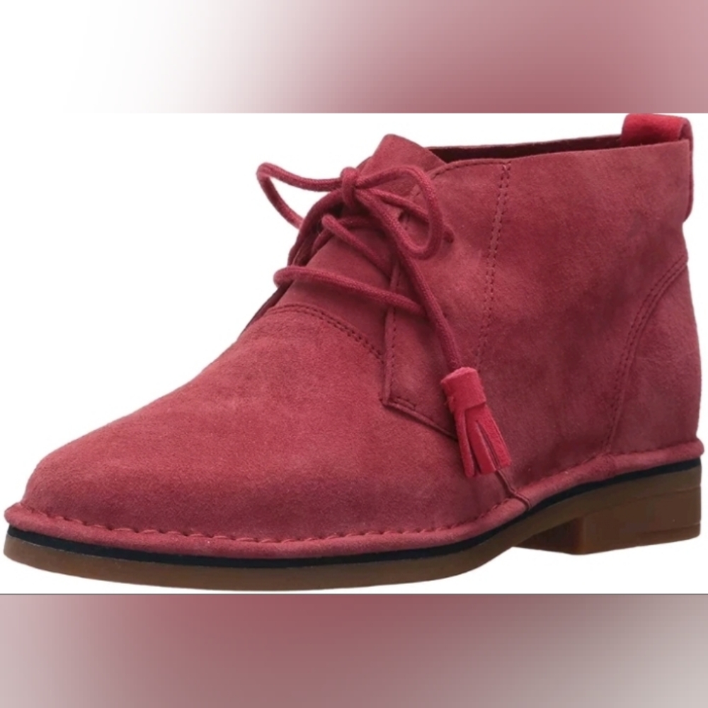 Hush Puppies Women's Cyra Catelyn Boots 5490-603 Dk Red Suede NIB Sz US10/EU42